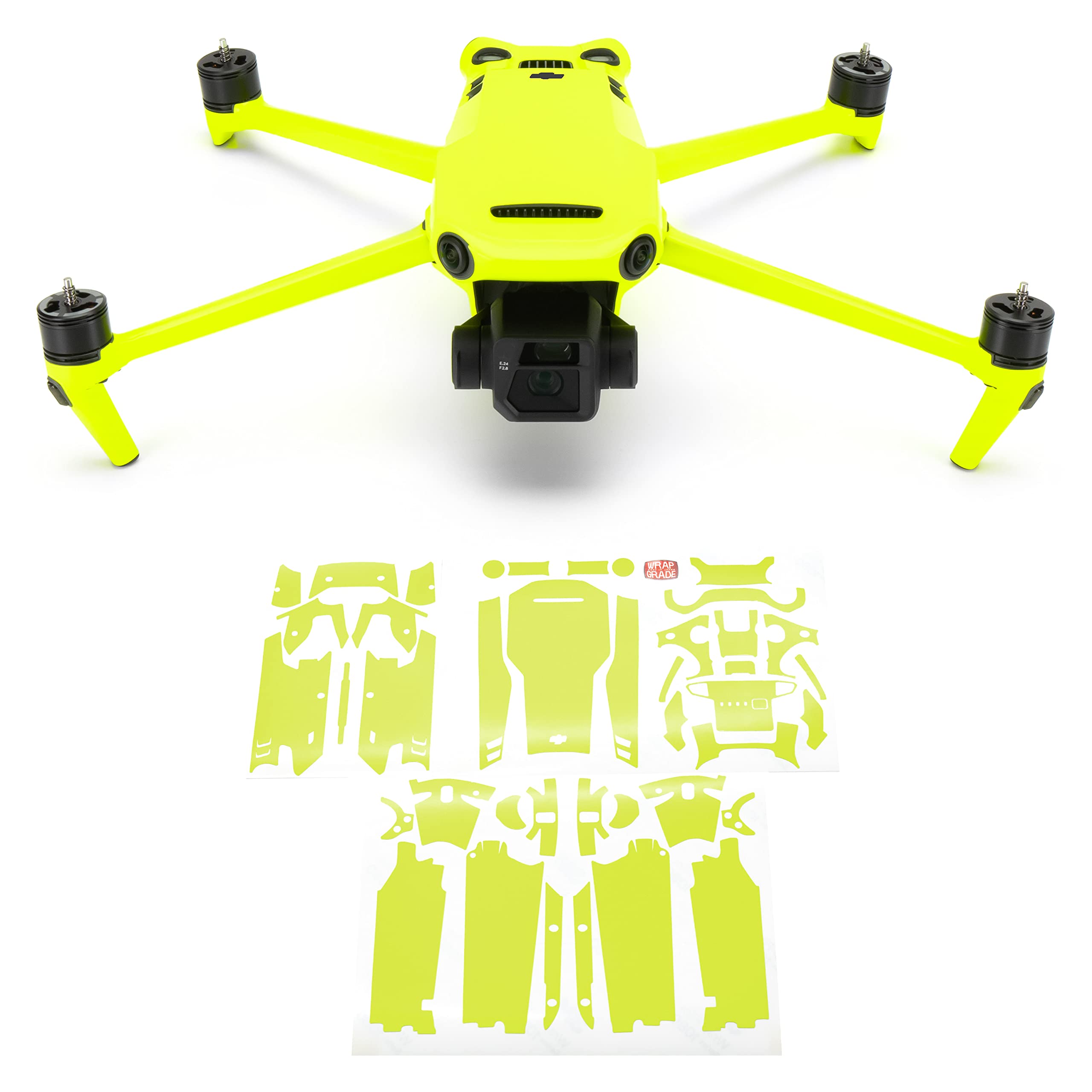 WRAPGRADE Full Skin Stickers Compatible with Mavic 3 / Mavic 3 Classic (NEON YELLOW)