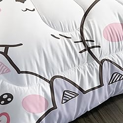 CVHOUSE Kawaii Cat Bedding Queen Size,Kawaii Cat