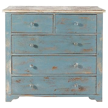 The Attic Chest of 5 Drawers (Blue)