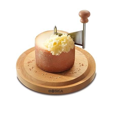 BOSKA Käseschaber-Set Geneva 3-teilig, Edelstahl, Silber/Schwarz/Beige 3-Einheiten