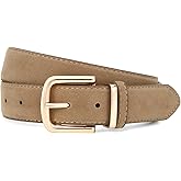 HOTWILL Women Suede Belt for Jeans Dresses Fashion Chunky Ladies Waist Belts with Gold Buckle