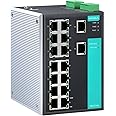 Moxa EDS-516A - 16 Ports Managed Ethernet Switch, 10/100 BaseTx, VLAN, IGMP Snooping, Port Trunking, RMON, QoS, SFP, SFP+, 100 Mbps, Metal Case