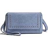 GAEKEAO Small Crossbody Bag for Women Vegan Leather Cell Phone Wallet Wristlet Purse Clutch with Zip Around 2 Straps