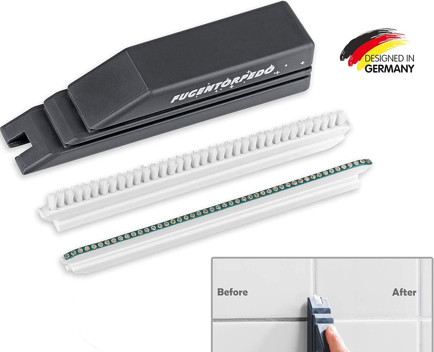 Grout Cleaning Tool Kit Brush Set Diamond Sanding Strip