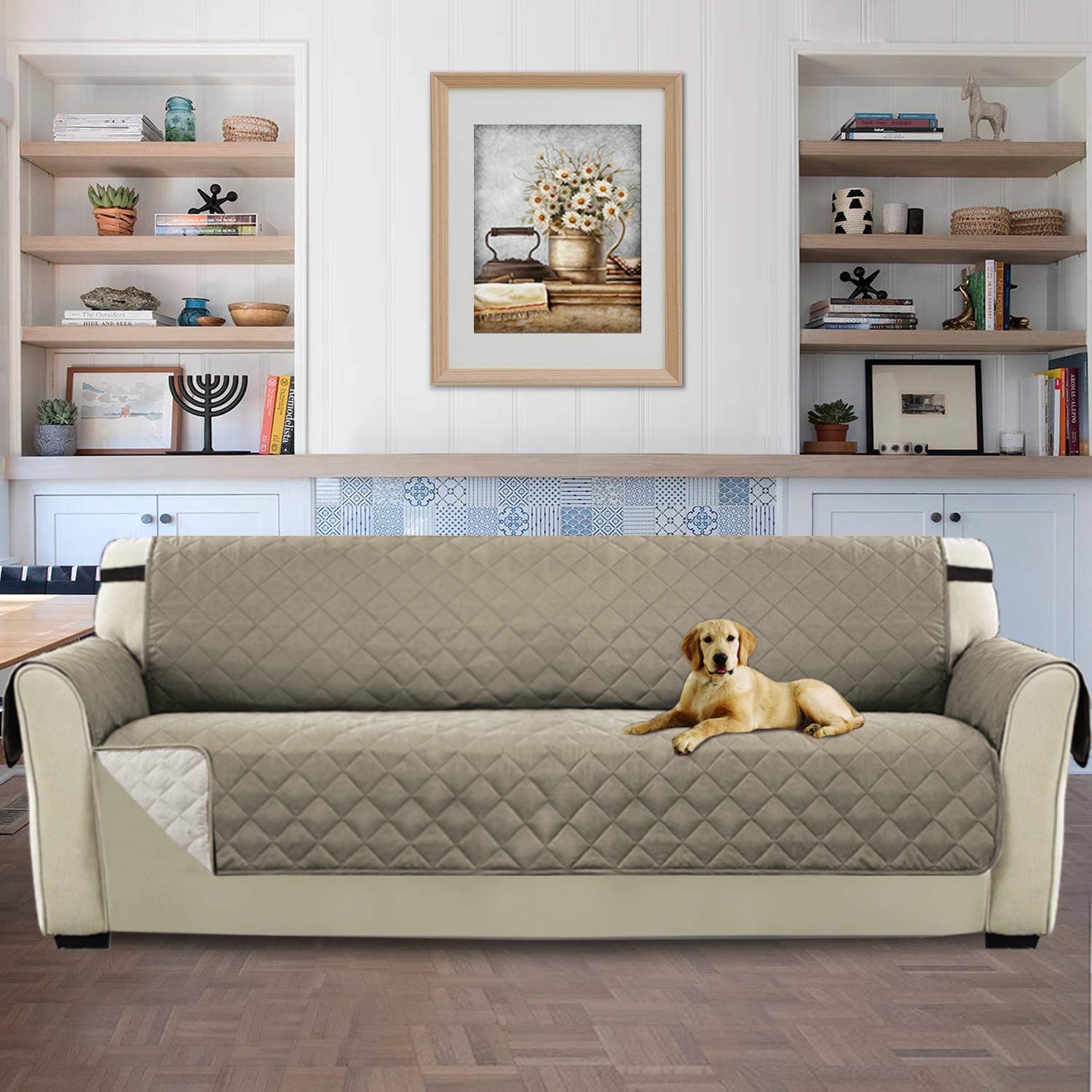 NonSlip Waterproof Dog Cover Quilted Sofa Slipcover Pets and Kids Furniture Protector with