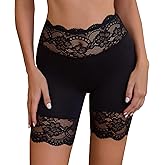 Hibluco Slip Shorts For Under Dresses Lace Women Anti Chafe Tummy Control Shapewear