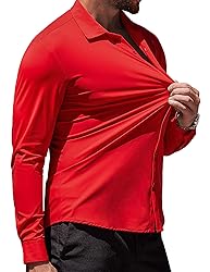 COOFANDY Men's Muscle Fit Dress Shirts Stretch