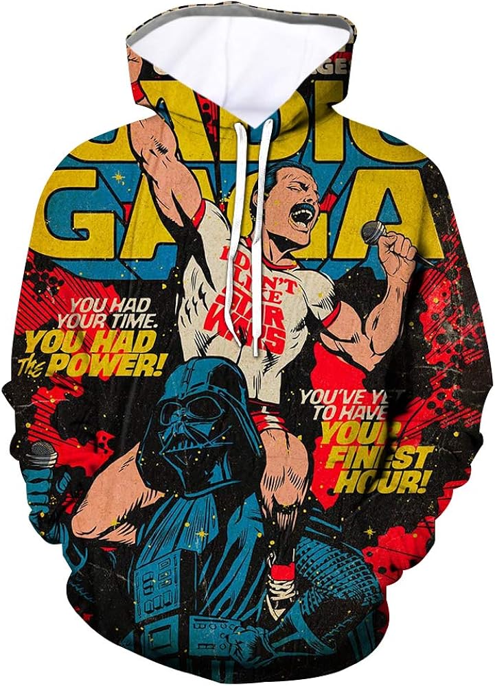 837 Queen Band Hoodies Bohemian Rhapsody Freddie Mercury Unisex 3D Pullover Sweatshirt