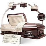 Overnight Caskets Cambridge Mahogany Wood Funeral