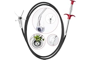 QWATUY New Upgrade Drain Snake Hair Drain Clog Remover Tool - Sink Drain Cleaner for Toilet Sewer Shower Kitchen Bathroom Tub Clogged Drains Opener Cleaning Tool, Flexible Grabber Claw Pick Up Reacher Tool
