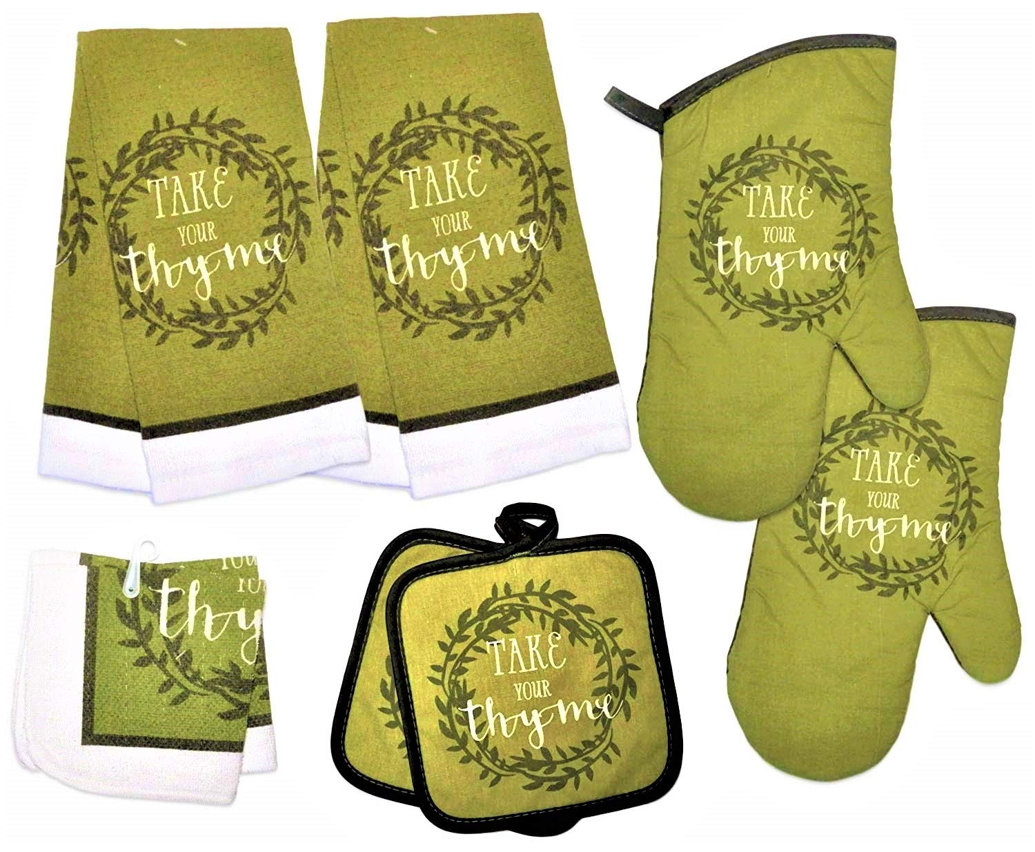 Lime Green Kitchen Towels Paisley lime green kitchen towels, set of 2