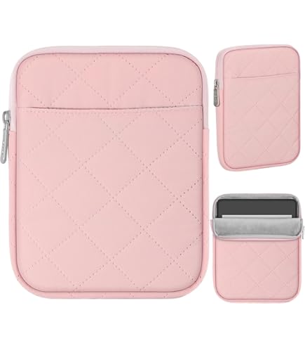 MoKo Padded E-reader Sleeve 6-7 Inch Met Karabijnhaak - Donkergroen - Perfect Voor Kindle Paperwhite 12th Gen & Colorsoft Signature Edition