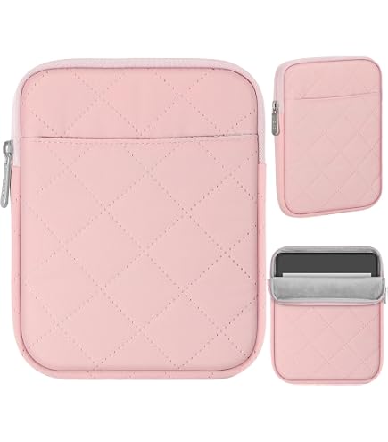 MoKo Padded E-reader Sleeve 6-7 Inch Met Karabijnhaak - Donkergroen - Perfect Voor Kindle Paperwhite 12th Gen & Colorsoft Signature Edition