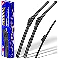 3 wipers Replacement for 2017-2021 2022 Kia Niro, Windshield Wiper Blades Original Equipment Replacement - 26"/16"/12" (Set of 3) U/J HOOK