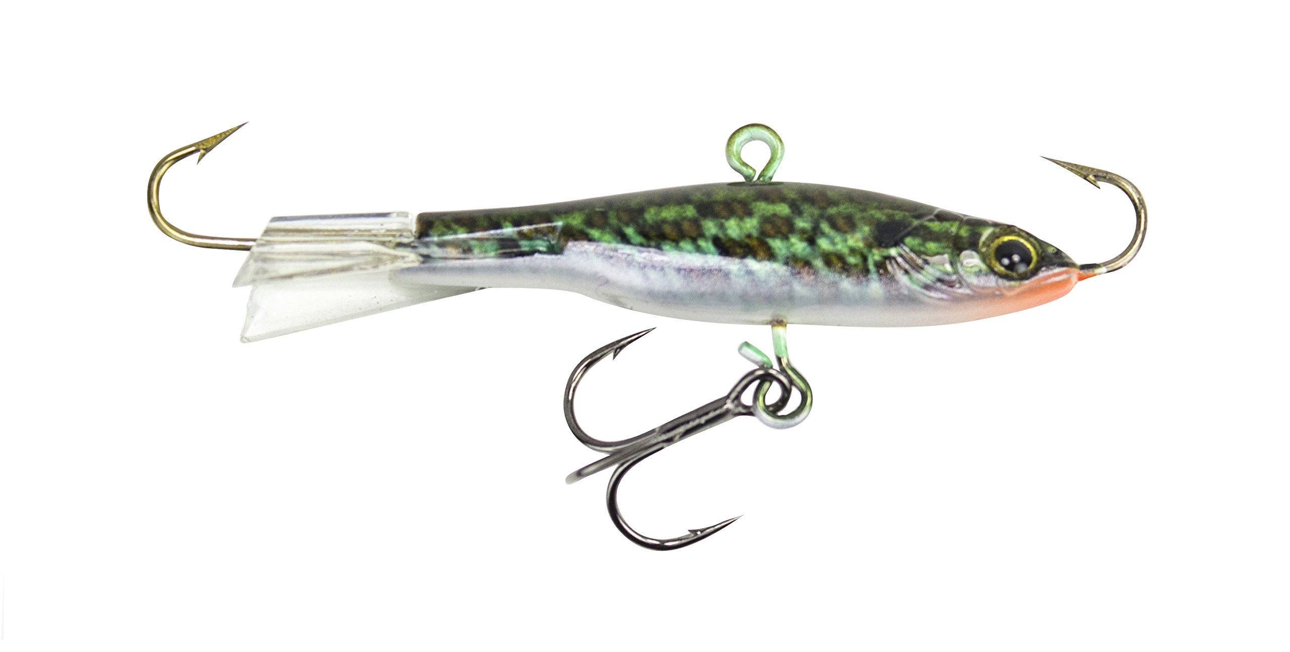 LUNKERHUNT | Ice Fishing Jigs with Fixed Face and Tail Hooks for Bass Fishing | Ultra Realistic Shad Bait Proven Fish Catching Jigs Lure for Crappie, Panfish, Walleye | Bream Color