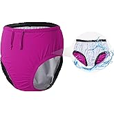Reusable Swim Diapers for Adults Waterproof Leakproof Incontinence Swimwear Underwear for Men and Women with Special Needs（Pink，M）