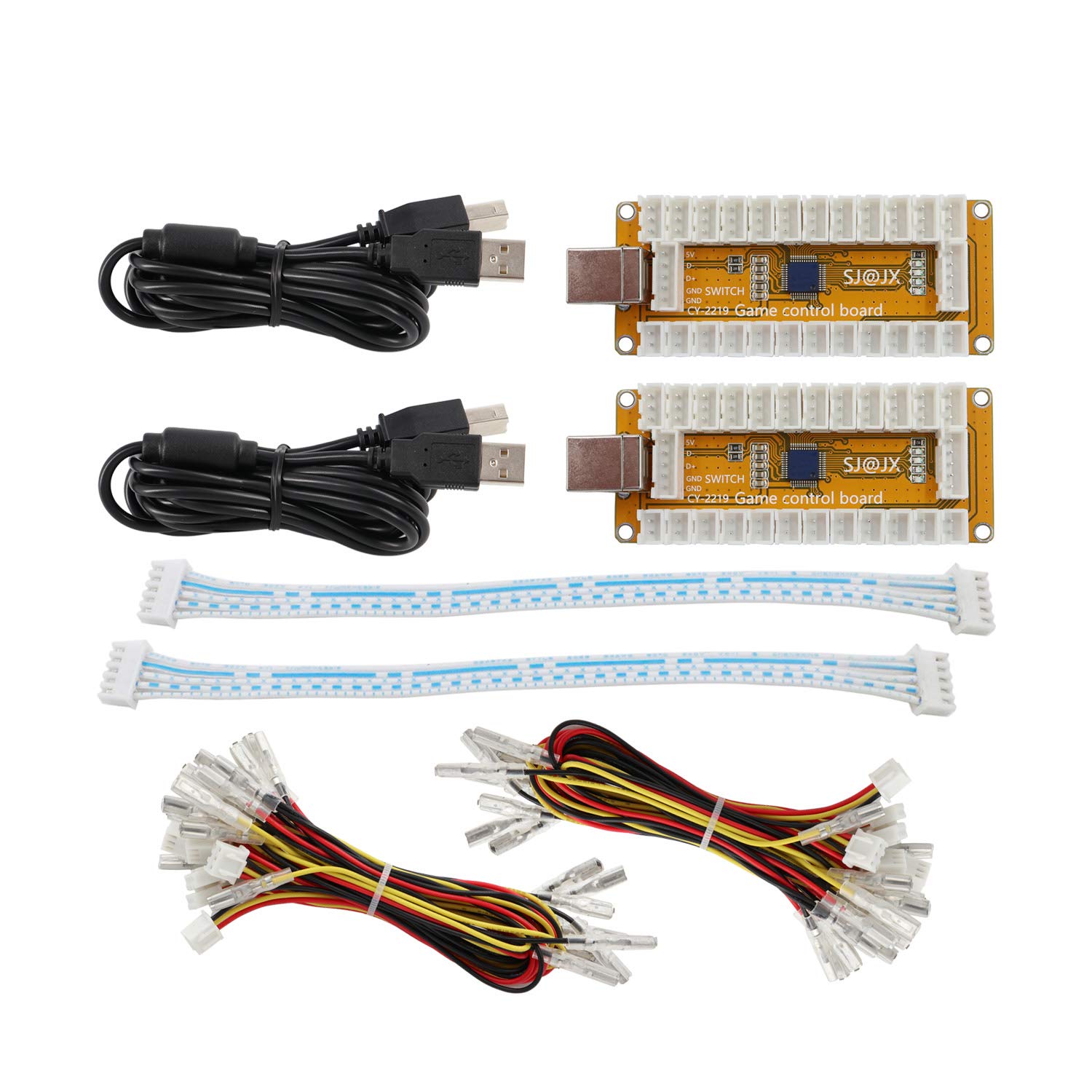 SJ@JX Arcade Game USB Encoder Zero Delay 2 Player Gamepad LED Button Joystick Controller for Nintendo Switch PC PS3 Retropie Raspberry Pi MAME