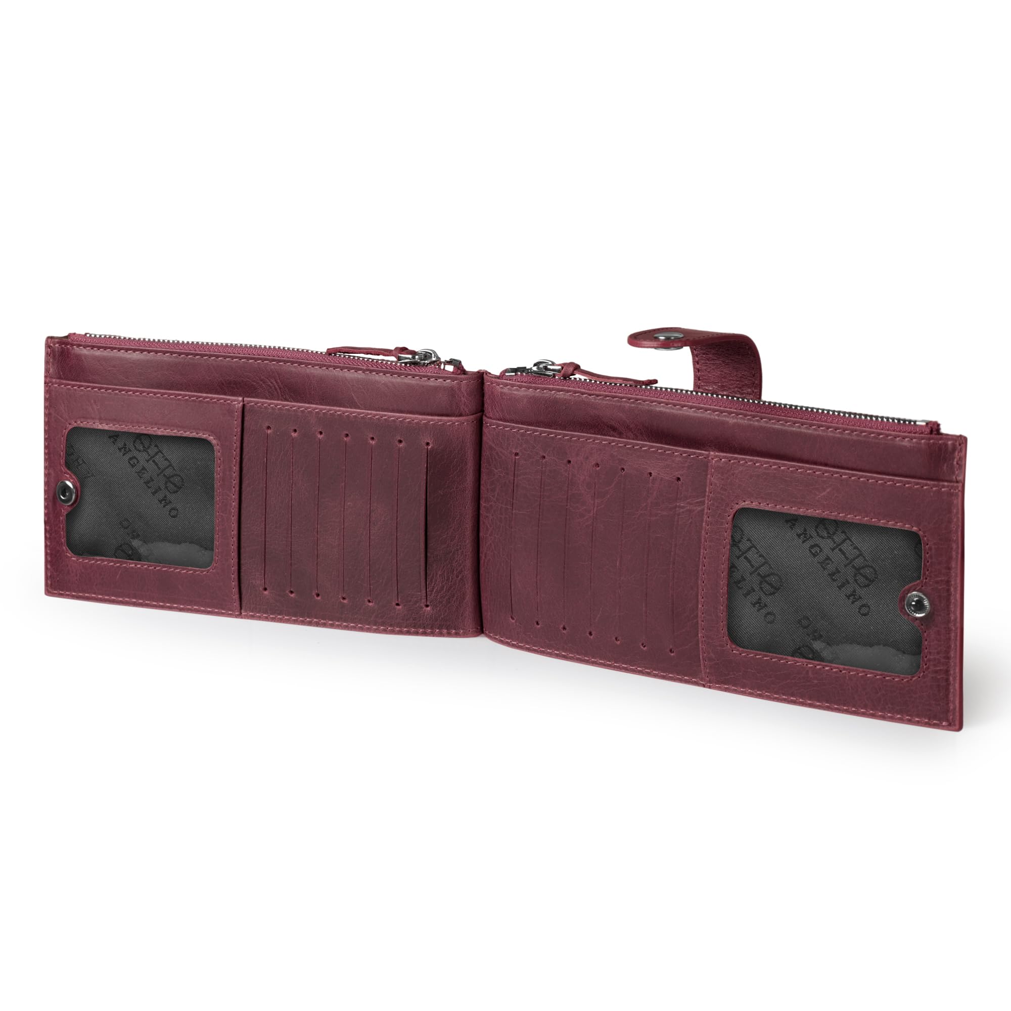 Otto Angelino Genuine Leather 2 Compartment Bifold Wallet Clutch with Phone Compatible Slots - RFID Blocking - Unisex