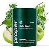 Proper, The Greens Daily Boost Organic Greens Powder. Whole Food, Apple Flavour Veggie Powder Superfood with Wheatgrass, Spirulina, Chlorella, Probiotics. Daily Drink Mix for Wellness and Digestion