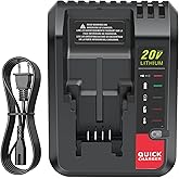 PCC692L 20V Fast Charger [for Black and Decker 20V Lithium Battery] & [Porter-Cable 20 Volt Battery], Compatible with LBXR20 LBX4020 LBXR2020 PCC681L PCC682L PCC680L PCC699L PCC685LP