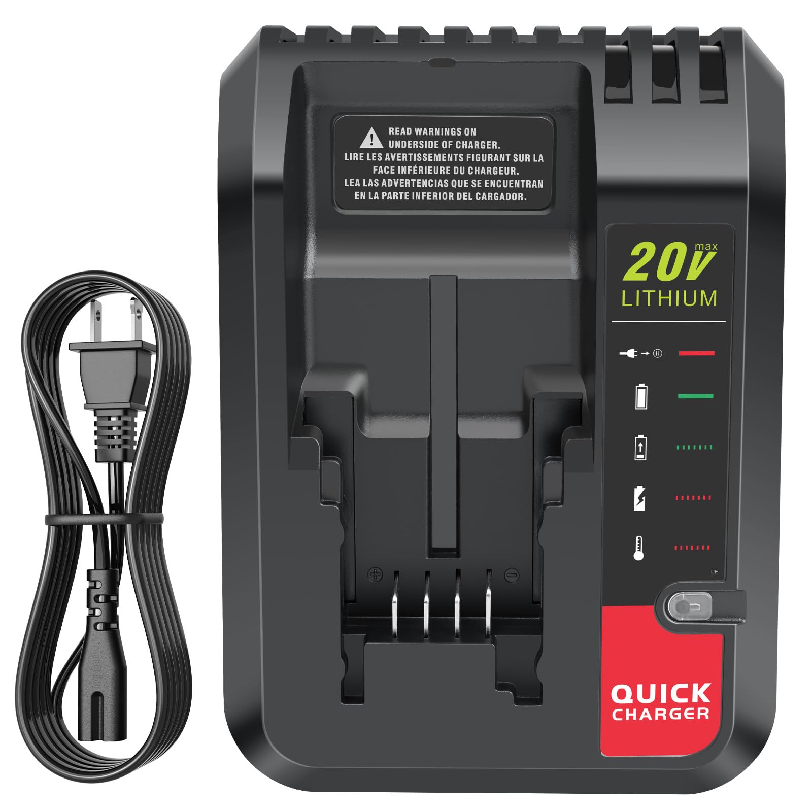 Photo 1 of PCC692L 20V Fast Charger [for Black and Decker 20V Lithium Battery] & [Porter-Cable 20 Volt Battery], Compatible with LBXR20 LBX4020 LBXR2020 PCC681L PCC682L PCC680L PCC699L PCC685LP