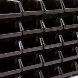 Prosperplast XL Size 5 Black Plastic Storage Bins (120 Pack) Stackable IN-Box view 6