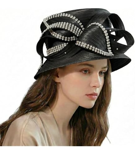 VECRY Womens Church Baptism Wedding Hat Tea Party Derby  display picture 1