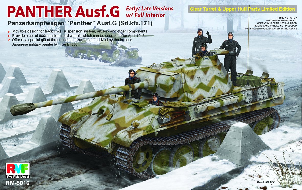 Ryefield-Modell 1/35 German Sd.Kfz.171 Panther Ausf.G – Plastikmodellbausatz RM5112