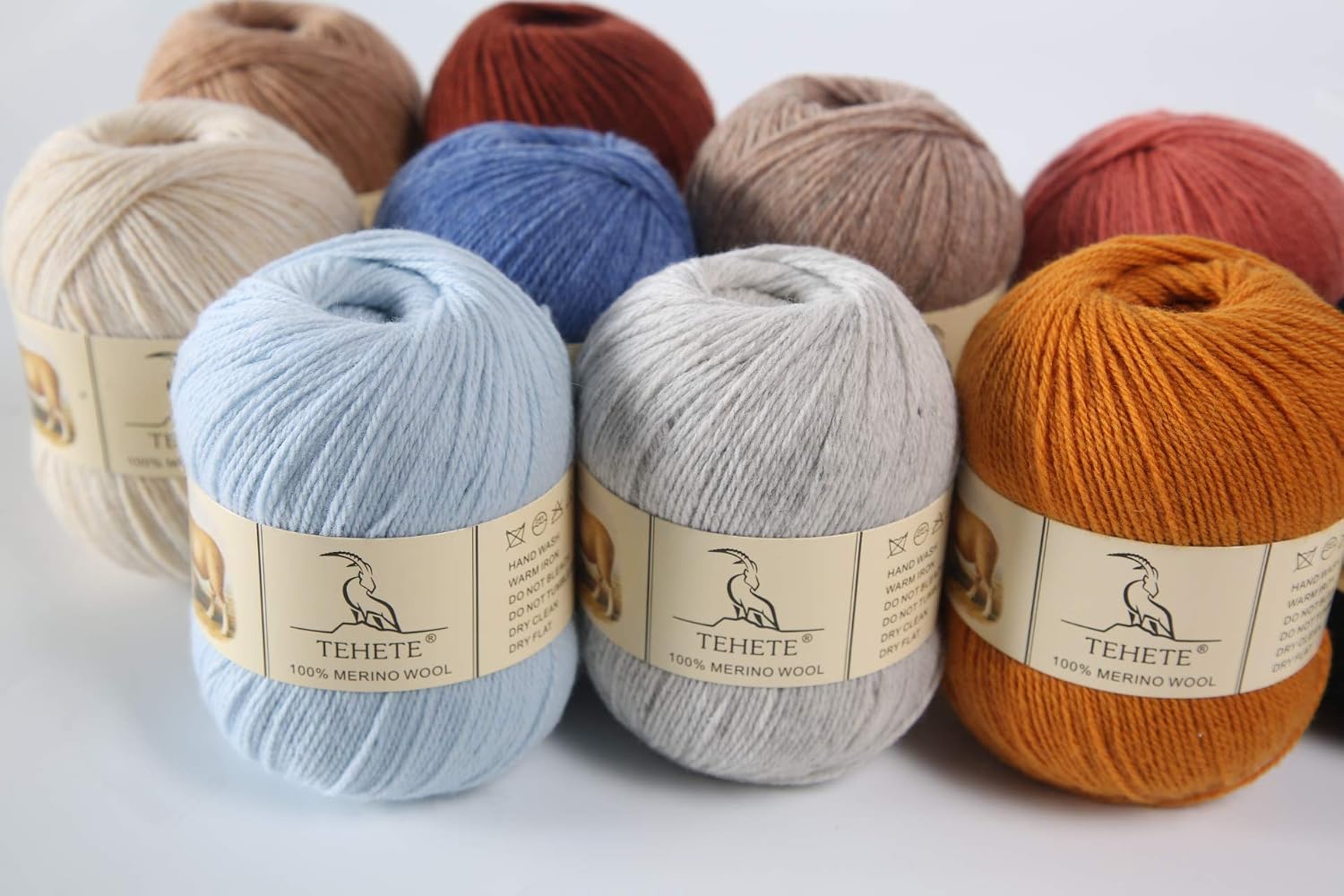 TEHETE 100% Merino Wool Yarn for Knitting and Crochet 3ply 50g 250m Soft and Luxurious -Light Grey, 1 Pezzi - Image 5
