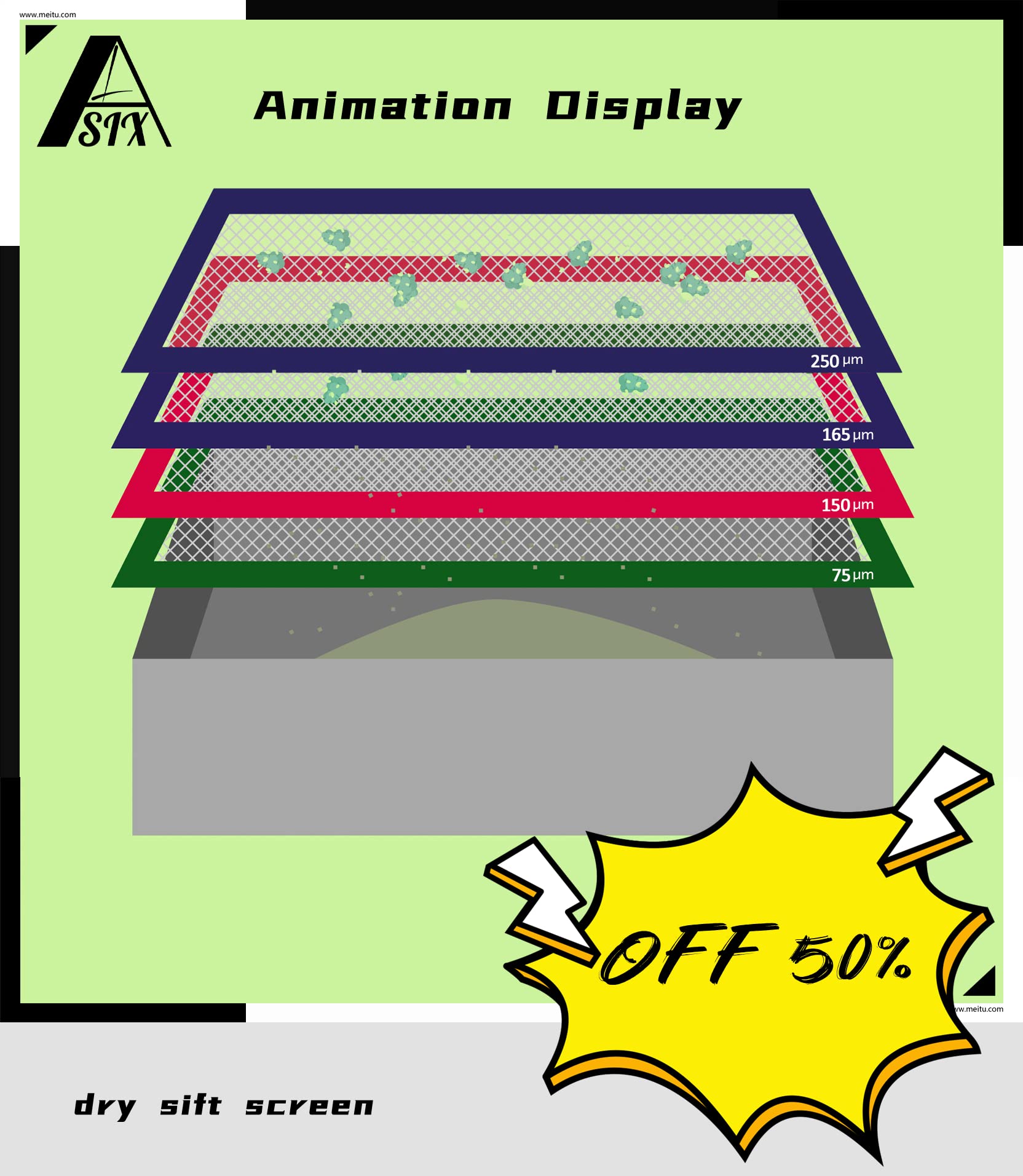 Aluminum Screen Printing Screens, 20 x 24 Inch Pre-Stretched Silk Screen Frames, Dry Sift Screen Set, Polyester mesh Screen, 60 90 110 200 Mesh, Micron Equiv 250 165 149 75 (4pack), 3 White 1 Yellow