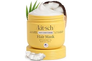 Kitsch Deep Conditioning Hair Mask – Moisturizing Hair Mask for Damaged Hair with Coconut Oil – Hydrating, Strengthening & Fr
