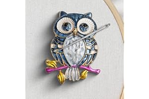 VODOZAVA Needle Minder Magnet, Magnetic Needle Minder, Needle Minders Magnetic Cross Stitch Accessories, Magnetic Needle Holder, Life Tree, Butterfly, Cats, Owl, Heart (OWL)