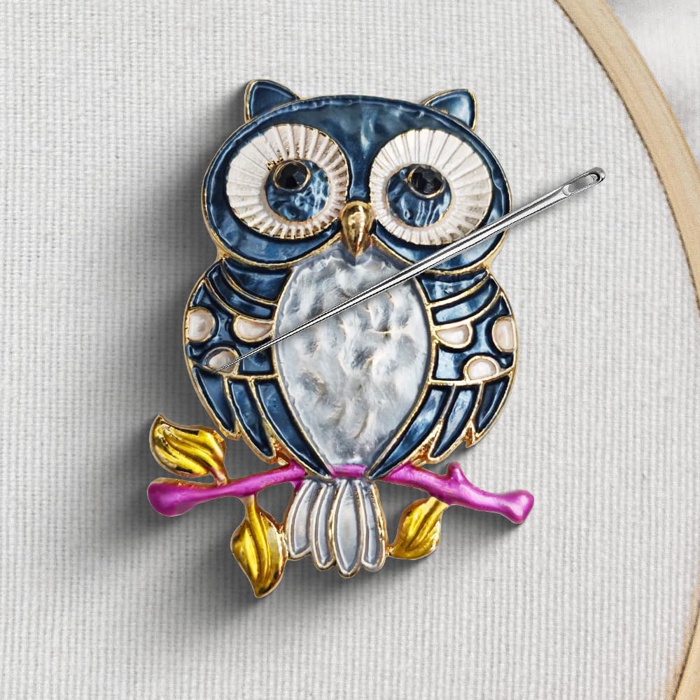 Photo 1 of **HAS CHIPPED PAINT*** Needle Minder Magnet, Magnetic Needle Minder, Needle Minders Magnetic Cross Stitch Accessories, Magnetic Needle Holder, Life Tree, Butterfly, Cats, Owl, Heart (OWL)