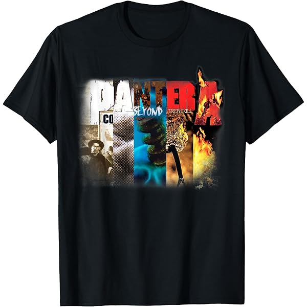 Amazon.com: Pantera Official Vintage Group Sketch T-Shirt
