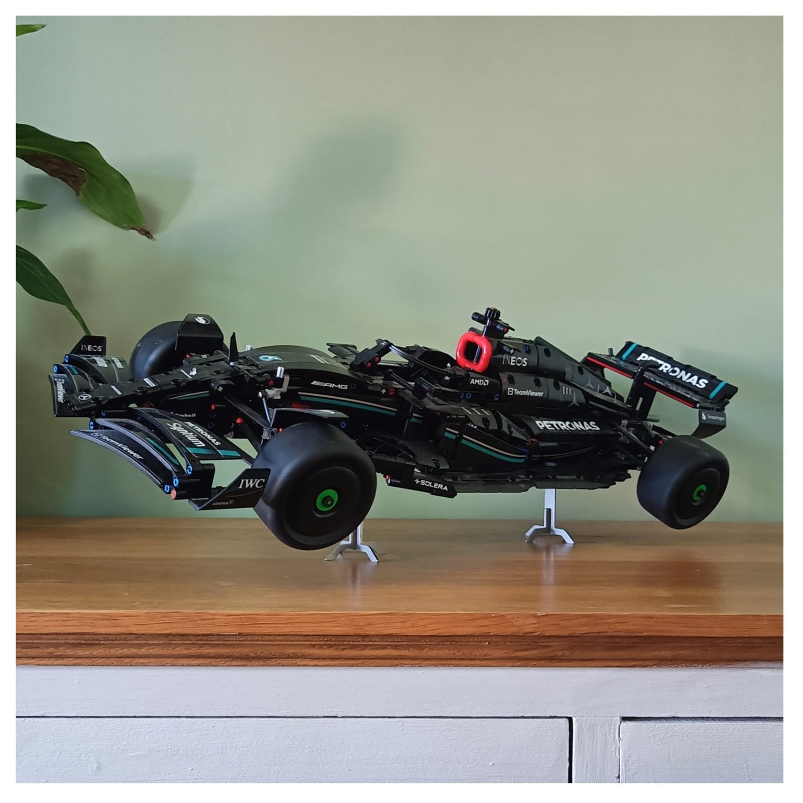 Display Stand compatible with Lego Technic Mercedes AMG F1 W14 E 42171 | Display your model securely | Heavy Duty stainless steel | Car NOT included