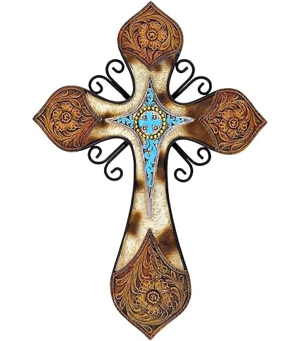 Leather with Metal Cross Men main image 2