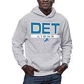 Hybrid Sports NFL - Detroit Lions - City Block - Men's and Women's Pullover Hooded Fleece Sweatshirt - Size Large - Detroit Lions - Athletic Heather