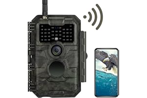 GardePro E6 Trail Camera WiFi 48MP 1296P Game Camera with No Glow Night Vision Motion Activated Waterproof for Wildlife Deer Scouting Hunting or Property Security, Camo