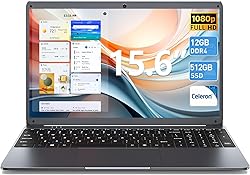 SGIN Laptop Computer, 15.6 inch, with Celeron N5095