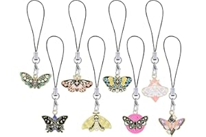 BEEFLYING Cute Charms for Mobile, Kawaii Charms Straps Aesthetic Y2K Cell Phone Pendants Accessories for Phone Bag Keychain Airpods Camera Wallet Decor