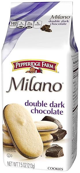 PEPPERIDGE FARM MILANO COOKIES, DOUBLE DARK CHOCOLATE, 3 BAGS, 7.5 OZ. EACH