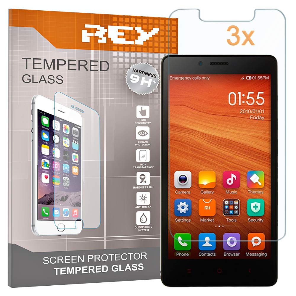 Screen Protector for XIAOMI REDMI NOTE 4, Tempered Glass Film, Premium quality, [Pack 3x]