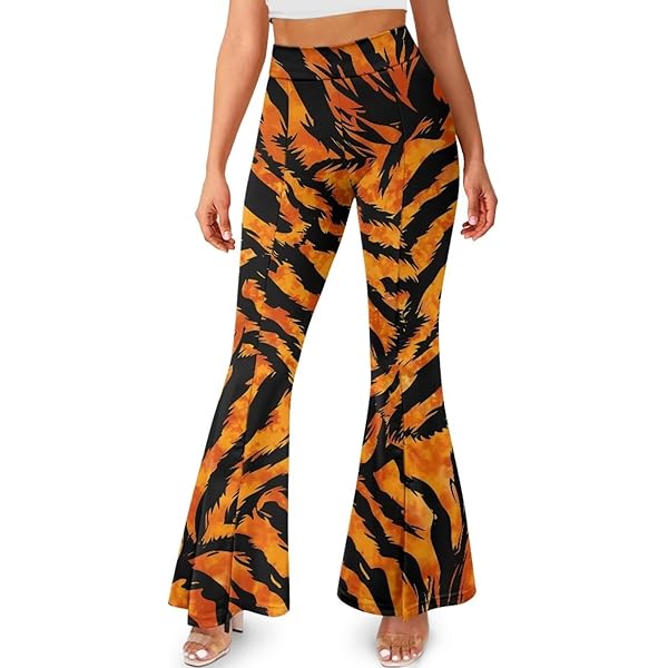 Allegra K Women's Halloween Gothic Velvet Pants Lace Front Flare Legs - View #8