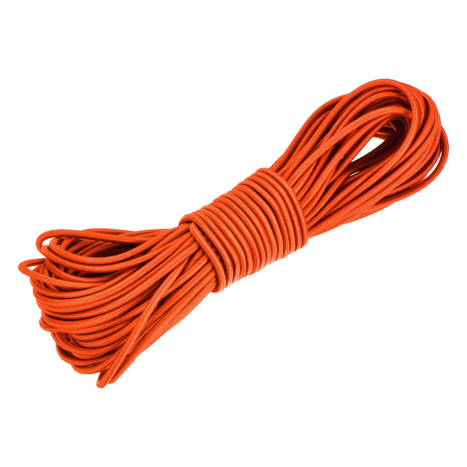DMiotech 3mm Shock Cord, 17 M Orange Bungee Cord Tent Pole Shock Cord Round Elastic Kayak Rope Stretch String Marine Grade Heavy Polyester for DIY Projects Tie Downs — image 1