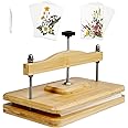 Nuvograin Flower Press Kit Wooden, Plant Press Kit, Easy One-Step Pressing, 10 x 6 inch Flower Pressing for Kids and Adults, Holiday Gift for Thanksgiving and Christmas