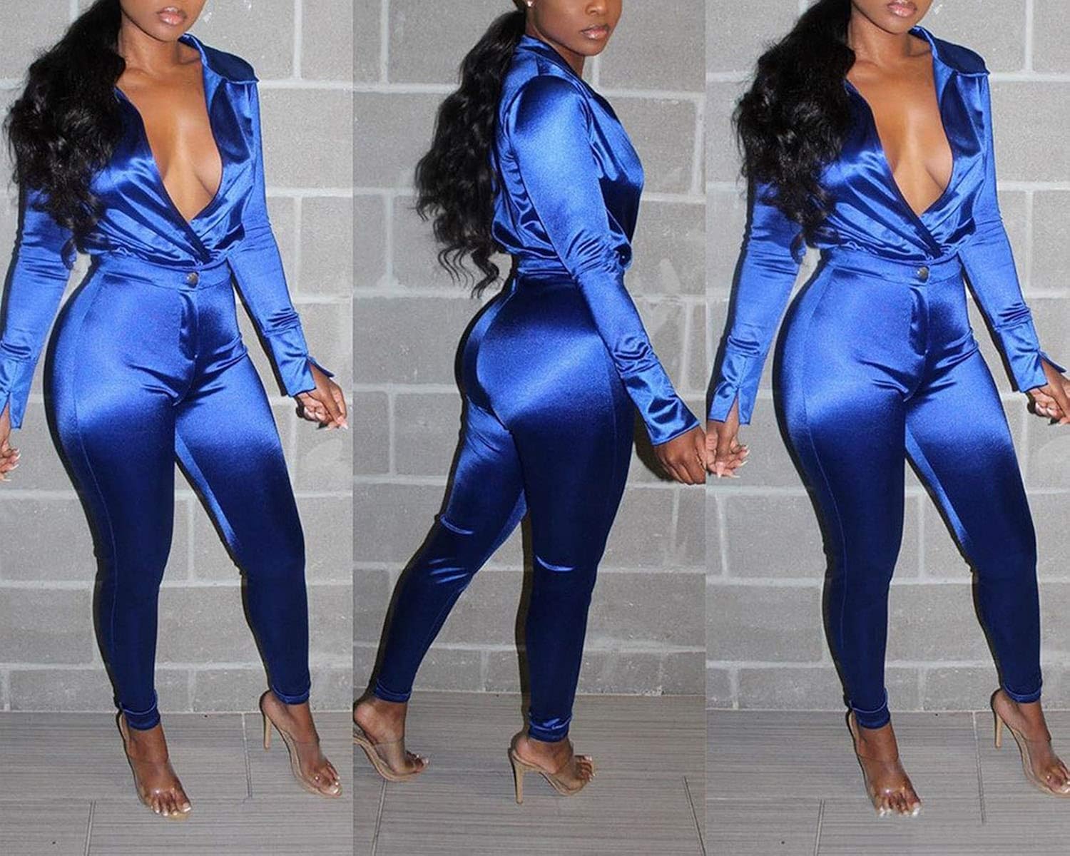 satin two piece outfit