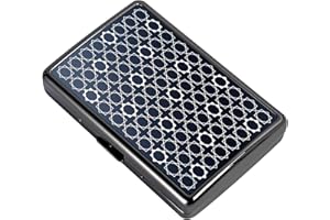 EYIDADAE Elegant and Beautiful Metal Cigarette Case for Men and Women - Can Hold 16 Regular (King Size) or 100mm Cigarettes, Making It Perfect for Daily and Travel Use (Checkered Rose)