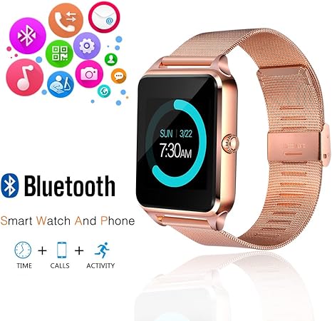 JoyGeek - Reloj inteligente con Bluetooth, teléfono con ranura ...