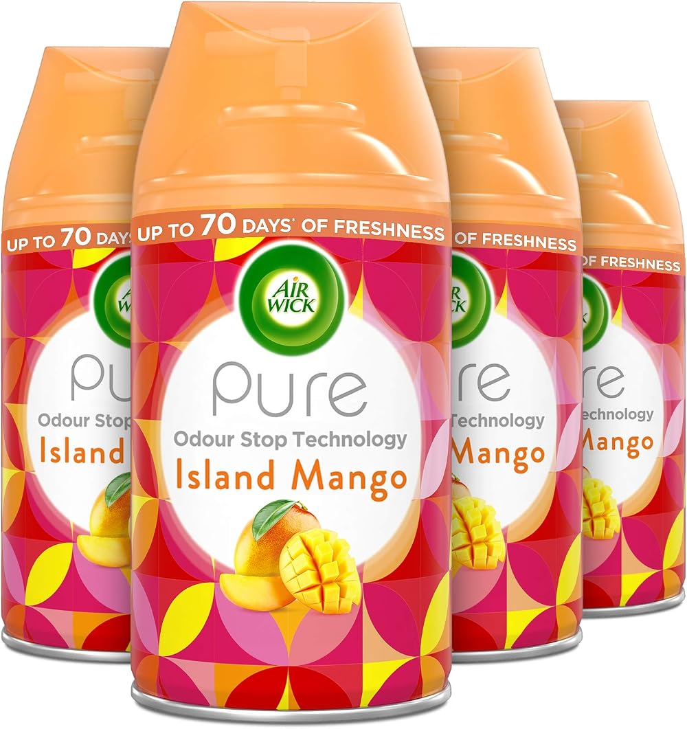 Air Wick Freshmatic Island Mango Refills 4x250ml Natural Oils