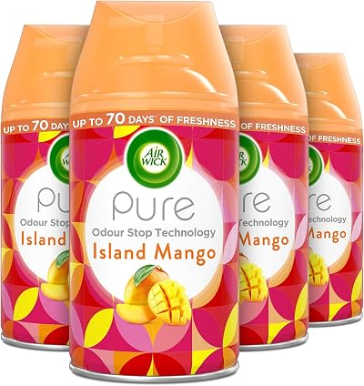 Air Wick Freshmatic Island Mango Refills 4x250ml Natural Oils